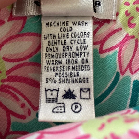 Vintage Lilly Pulitzer Blue Grass Lion print strapless dress - Picture 7 of 8